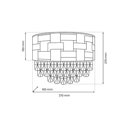 Kinkiet LUXURIA, złoty/transparentny, 2x40W E14, ML8893