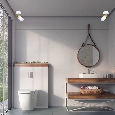 Kinkiet JOKER, MLP6128, biały/złoty, 1x8W GU10