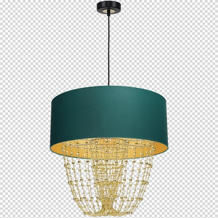 Nowoczesna lampa wisząca ALMERIA GREEN/GOLD 1xE27 MLP6452