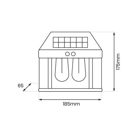 Kinkiet Solarny Filo Podwójny 3000K