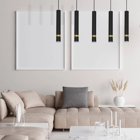 Lampa wisząca JOKER, MLP6121, czarny/złoty, 5x8W GU10