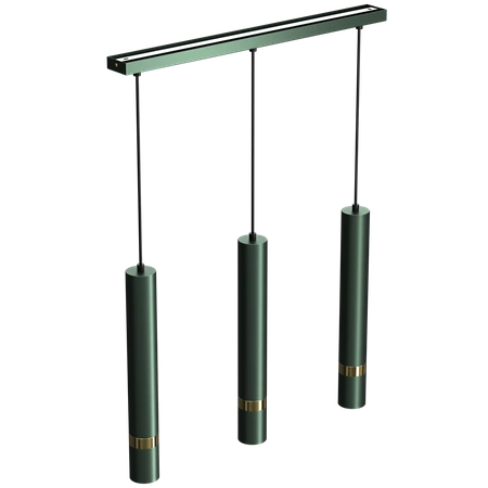 Lampa wisząca JOKER, MLP7721, zielony/złoty, 3x8W GU10