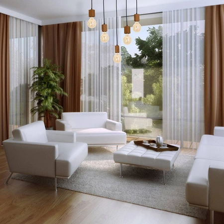 Lampa Wisząca JACK, MLP4358, dąb, 5x60W E27