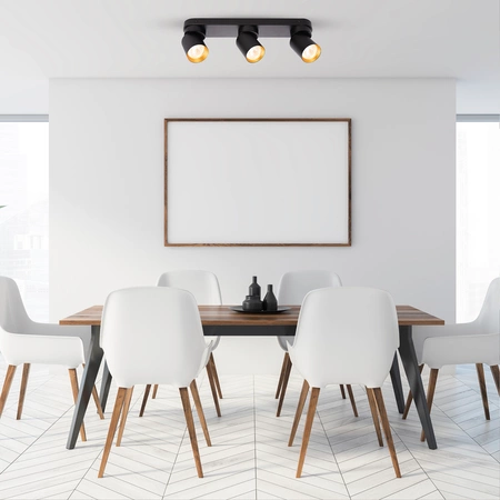 Lampa Sufitowa Andy 3xGU10 Czarny + Złoty