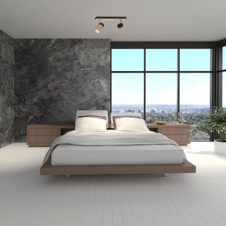 Lampa sufitowa nowoczesna reflektorek spot BARON II czarny szer. 37cm