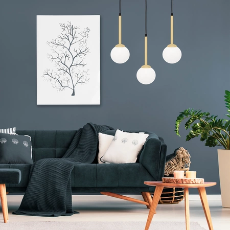 LLampa sufitowa nowoczesna PARMA III złoty śr. 74cm