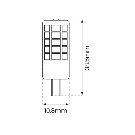 Żarówka LED 2W G4 12V 3000K Ceramiczna + PC
