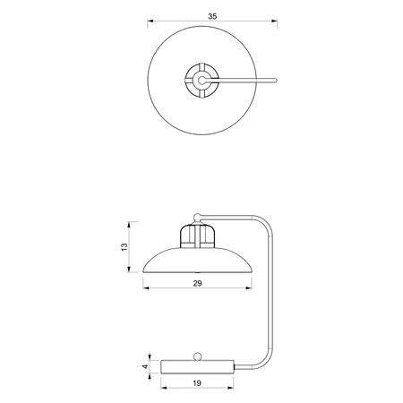 Lampka biurkowa FELIX NAVY BLUE/GOLD 1xE27