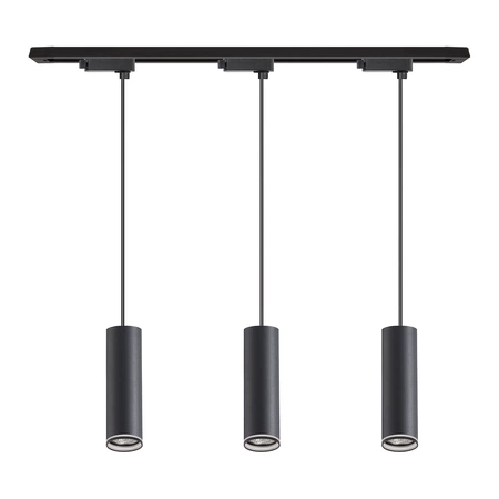 Zestaw Oprawa Pipe Ring Track Zwis Czarny 3xGU10 1m