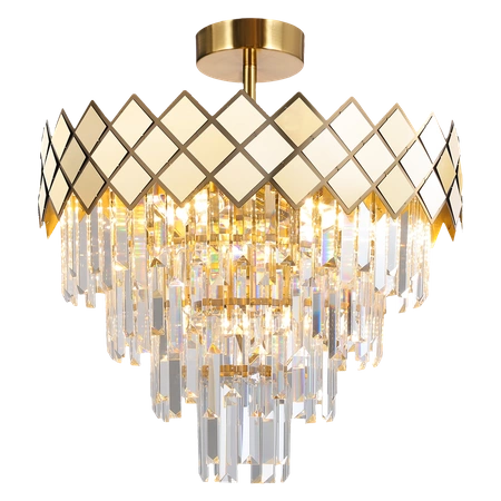 Lampa sufitowa CARISMA, złoty/transparentny, 9x40W E14, ML8891