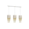 Nowoczesna lampa wisząca listwa ALMERIA WHITE/GOLD 3xE27 MLP6445