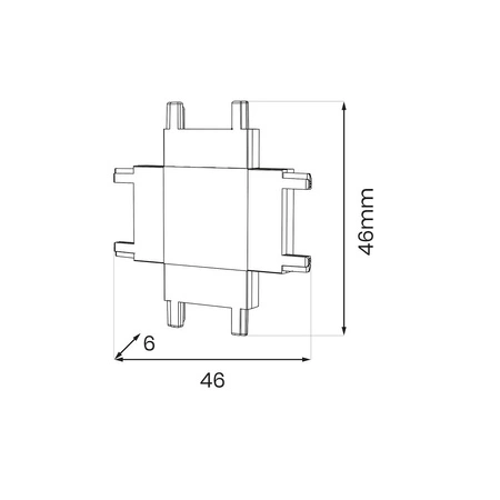 Slim Magnetic Track Czarny Łącznik Szyn +