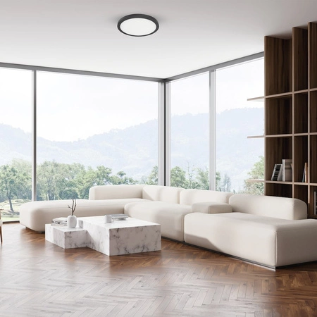 Plafon Evora Czarny Round 18W 3CCT