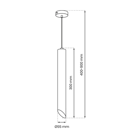 Lampa wisząca CORTE, MLP8828, czarna, 1x8W GU10