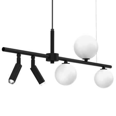 Lampa wisząca SIRIO, MLP8408, czarny/biały, 5x25W G9