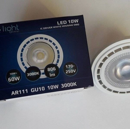 Żarówka LED MR111 GU10 10W biała 3000K ciepła
