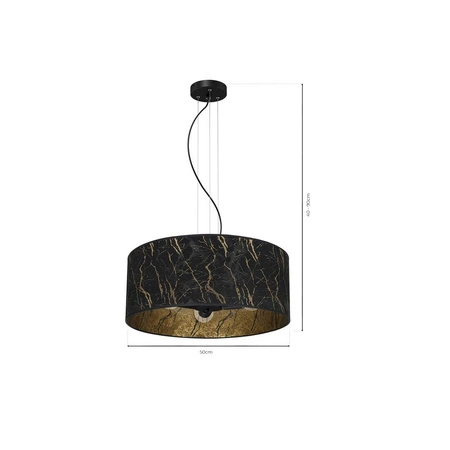 Lampa wisząca SENSO Black/Gold 3xE27 wys. 90cm | czarny złoty