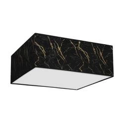 Kwadratowy plafon do salonu SENSO Black/Gold 50 cm 3xE27 | czarny złoty