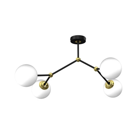 Lampa sufitowa JOY, MLP 7461, czarny/złoty, 4x40W E14