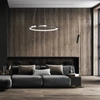 Nowoczesna lampa wisząca ROTONDA CHROME 27W LED 50 cm | Chrom
