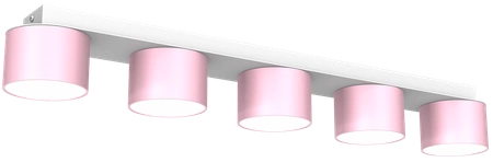 Lampa sufitowa listwa DIXIE PINK 5x GX53 szer. 64cm | różowy