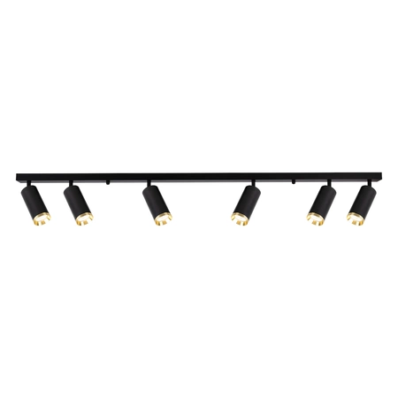 Oprawa Mica Spot Czarny + Złoty 6xGU10