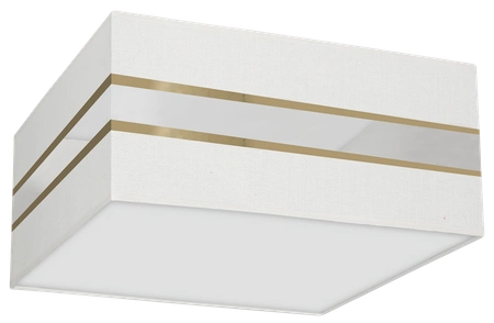 Lampa sufitowa ULTIMO WHITE, MLP7347, 40 cm, biały/transparentny/złoty, 2x60W E27