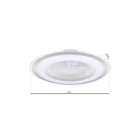 Plafoniera LED ZONDA SILVER 48W z wentylatorem