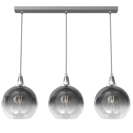 Lampa wisząca MONTE SILVER, MLP8322, srebrna, 3x60W E27