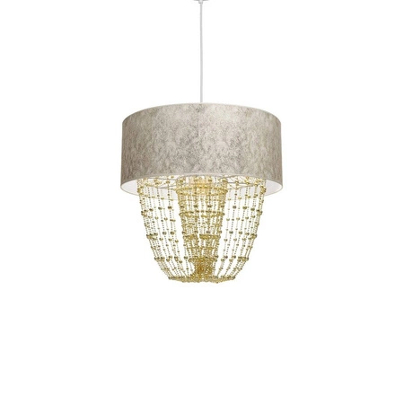 Nowoczesna lampa wisząca ALMERIA WHITE/GOLD 1xE27 MLP6447