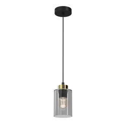 Lampa wisząca CHIC, MLP8383, czarny/złoty/dymiony, 1x60W E27