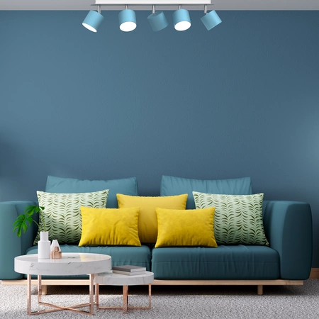 Lampa sufitowa DIXIE BLUE 5x GX53 szer. 64cm | niebieski