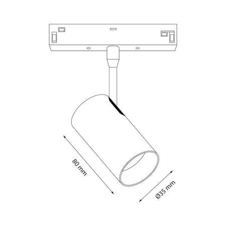 Magnetic track 10mm 6W 3000-6000K
