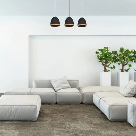 Lampa wisząca nowoczesna zwis STUDIO III czarny szer. 65cm