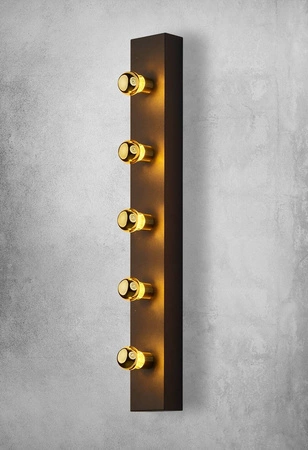 Kinkiet PHOENIX, czarny/złoty, 5x40W E14, MZ5020