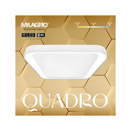 Plafon QUADRO WHITE, ML7928, biały, 38W LED