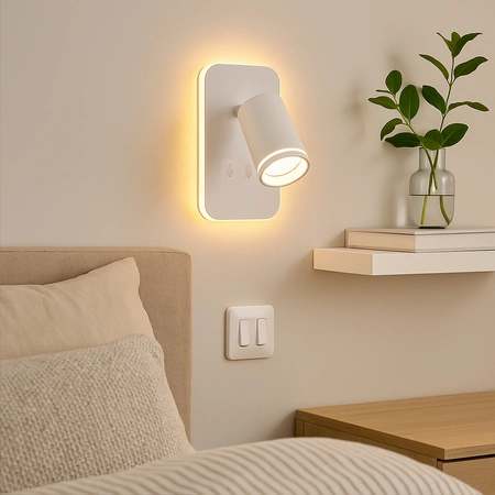 Oprawa Pipe Ring Kinkiet Biały 1xGU10 + LED 6W