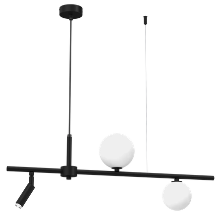 Lampa wisząca SIRIO, MLP8407, czarny/biały, 3x25W G9
