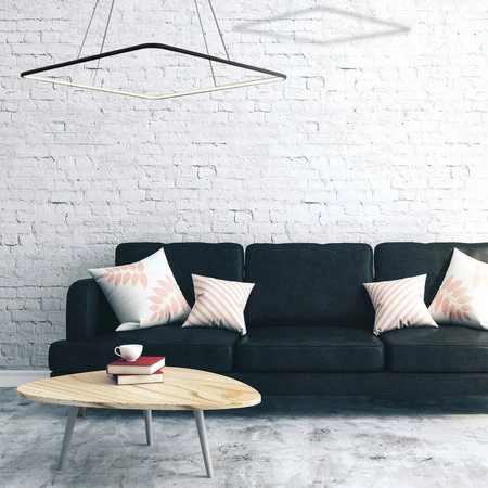 Lampa wisząca kwadratowa NIX BLACK LED 40cm ciepła 3000K