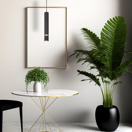 Lampa wisząca JOKER, czarny/złoty satynowy, 1x8W GU10, MLP9666