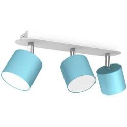 Lampa sufitowa DIXIE BLUE 3x GX53 szer. 34cm | niebieski