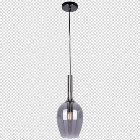 Lampa wisząca LUGANO, czarny/chrom/dymiony, 1x40W E14, ML8813