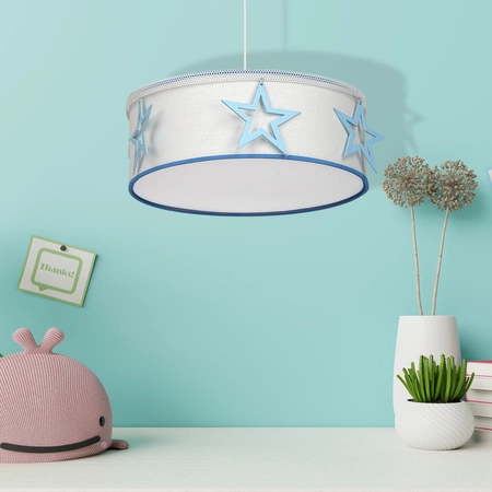 Lampa wisząca STAR, biały/niebieski, 1x60W E27, MLP8280