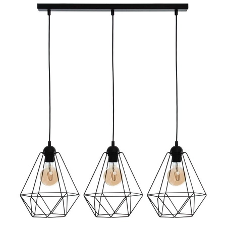 Lampa wisząca BASKET, czarna, 3x60W E27, MLP7215