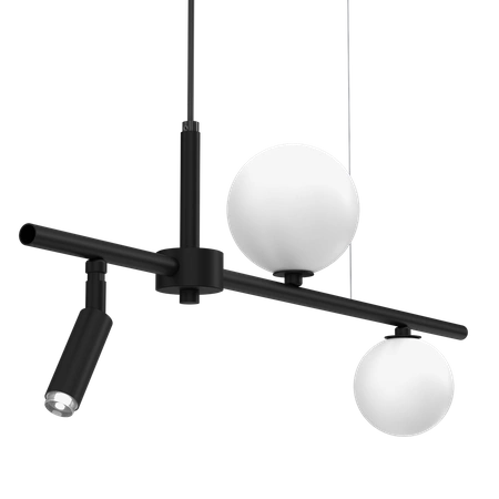 Lampa wisząca SIRIO, MLP8407, czarny/biały, 3x25W G9