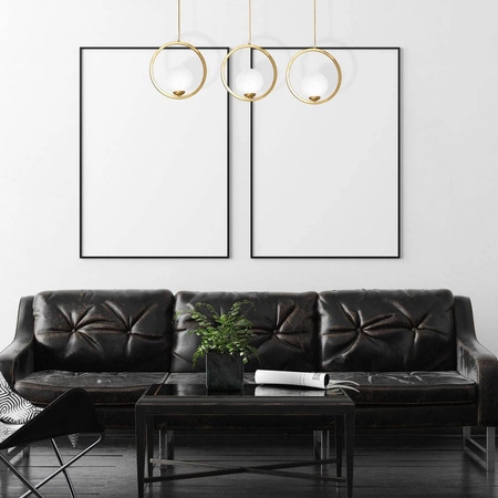 Nowoczesna lampa wisząca listwa VIENNA mosiądz MLP5574