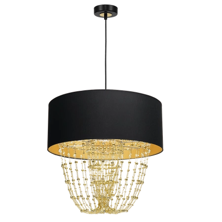 Nowoczesna lampa wisząca ALMERIA BLACK/GOLD 1xE27 MLP6442