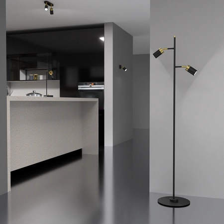 Lampa podłogowa JOKER BLACK/GOLD 1xGU10