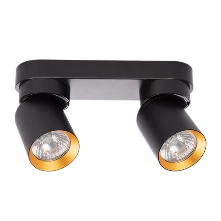 Lampa Sufitowa Andy 2xGU10 Czarny + Złoty