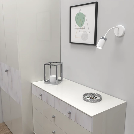 Kinkiet flex JOKER WHITE CHROME 1xGU10 | Biały